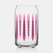 Minimal rosa Retro Inspiriert Dosenglas (Rückseite)