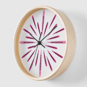 Minimal rosa Retro Inspiriert Sternexplosion Uhr (Winkel)