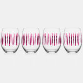 Minimal rosa Retro Inspiriert Weinglas Ohne Stiel (Links)