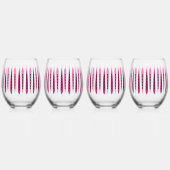 Minimal rosa Retro Inspiriert Weinglas Ohne Stiel (Rechts)