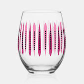 Minimal rosa Retro Inspiriert Weinglas Ohne Stiel (Links)