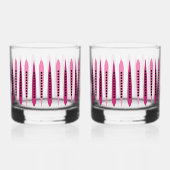 Minimal rosa Retro Inspiriert Whiskyglas (Vorderseite)