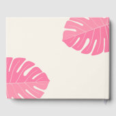 Minimal rosa Tropical Beach Urlaub Vermietung Gästebuch (Rückseite)