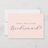 Minimal rosa werden Sie mein Vorschlag für eine Br Einladung (Vorderseite)