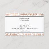 Minimal Rose Gold Virtual Assistant Visitenkarte (Rückseite)