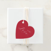 Minimal rot mit Liebe Herz Geschenkanhänger (Beispiel)