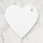 Minimal rot mit Liebe Herz Geschenkanhänger (Rückseite)