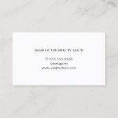 Minimal Rote Streifen Weiße Schönheitshaare Makeup Visitenkarte (Rückseite)