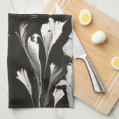 Minimal Rotes Herz White Black Original Garten Geschirrtuch (Viertel Falte)