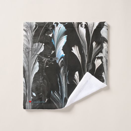 Minimal Rotes Herz White Black Original Garten Waschlappen (Waschlappen)