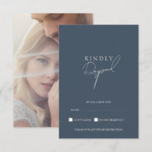 Minimal Royal Blue Opulence Script Foto Wedding