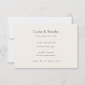 Minimal RSVP Card Elegant Simple Wedding Karte (Vorderseite)