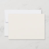 Minimal RSVP Card Elegant Simple Wedding Karte (Rückseite)
