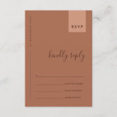 MINIMAL RUST ORANGE TYPOGRAPHY WEDY RSVP BEGLEITKARTE (Vorderseite)