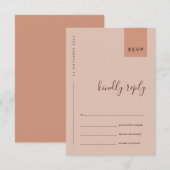 MINIMAL RUST ORANGE TYPOGRAPHY WEDY RSVP BEGLEITKARTE (Vorne/Hinten)