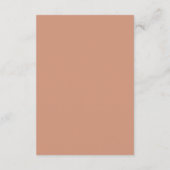 MINIMAL RUST ORANGE TYPOGRAPHY WEDY RSVP BEGLEITKARTE (Rückseite)