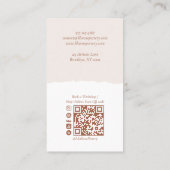 Minimal Rustic Organic Handmade Pottery Design Visitenkarte (Rückseite)