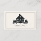 Minimal Rustic Real Anwesen Agent House Foto Visitenkarte (Vorderseite)