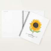 Minimal Rustic Sunflower Personalized Name Script Planer (Anzeige)