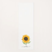 Minimal Rustic Sunflower Personalized Name Script Yogamatte (Vorderseite)