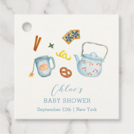 Minimal rustikale Par-Tee-Cookie Kinderdusche Geschenkanhänger