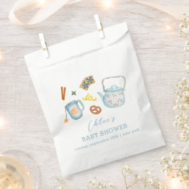 Minimal rustikale Par-Tee-Cookie Kinderdusche Geschenktütchen