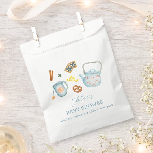 Minimal rustikale Par-Tee-Cookie Kinderdusche Geschenktütchen (Ausgeschnitten)