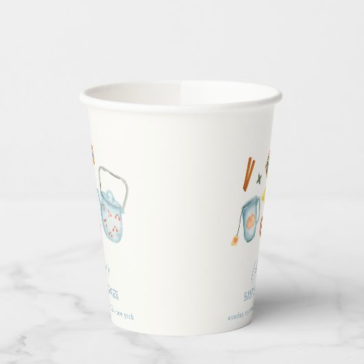 Minimal rustikale Par-Tee-Cookie Kinderdusche Pappbecher (Links)
