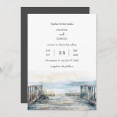 Minimal rustikale Seeblick Balkon Blick Strand Hoc Einladung (Vorne/Hinten)