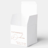 Minimal Rustikale Terracotta Begrüßung Geschenkschachtel (Geöffnet)