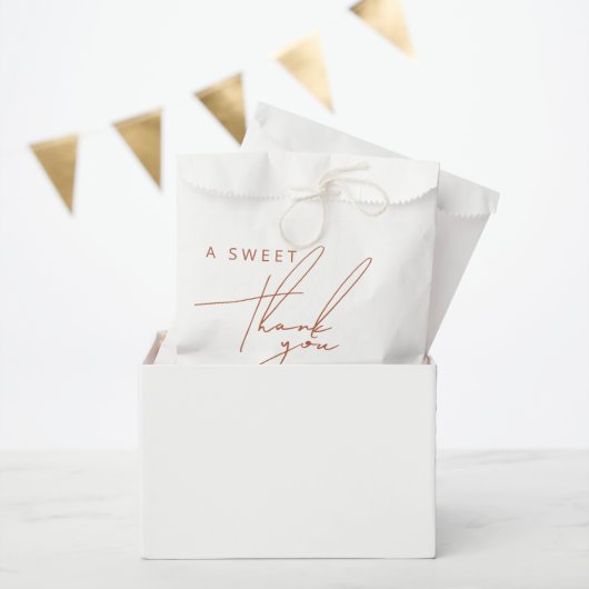 Minimal rustikale Terracotta Süß Danke für Ihre Ho Geschenktütchen (Party)