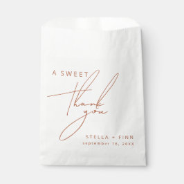 Minimal rustikale Terracotta Süß Danke für Ihre Ho Geschenktütchen