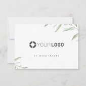 Minimal rustikales Firmenlogo Dankeskarte (Vorderseite)