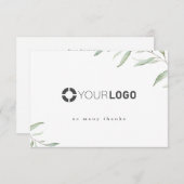 Minimal rustikales Firmenlogo Dankeskarte (Vorne/Hinten)