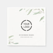 Minimal rustikales Firmenlogo Serviette (Vorderseite)