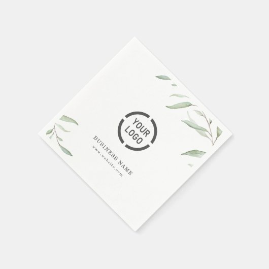 Minimal rustikales Firmenlogo Serviette (Ecke)