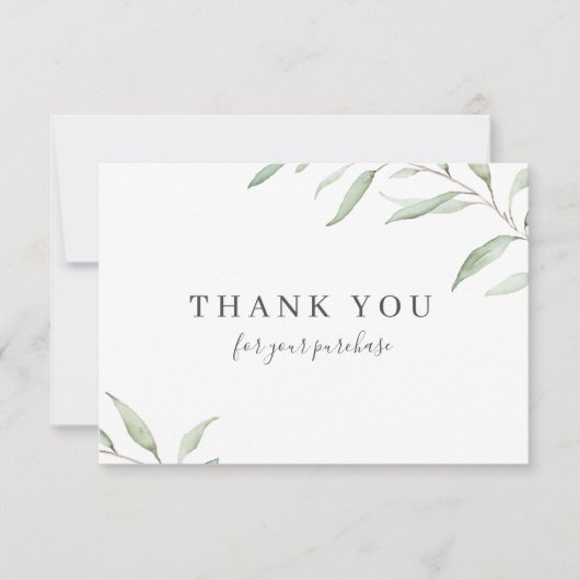 Minimal rustikales Firmenlogo Vielen Dank Einladung (Vorderseite)