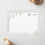 Minimal rustikales Logo Business Stationery Mitteilungskarte (Vorderseite/Rückseite Beispiel)