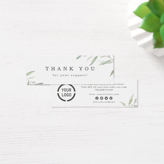 Minimal rustikales Logo-Geschäft danke (Schreibtisch)