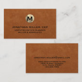 Minimal Sable Leather Gold erste Visitenkarte (Vorne/Hinten)