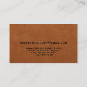 Minimal Sable Leather Gold erste Visitenkarte (Rückseite)