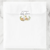 Minimal Safari Animals Baby Shower Envelops Favors Runder Aufkleber (Tasche)