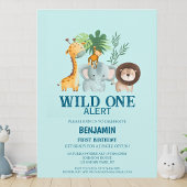 Minimal Safari Wild One Birthday Einladung