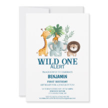Minimal Safari Wild One Geburtstag