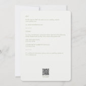 Minimal Sage Foliage Kontur All-in-One Hochzeit Einladung (Rückseite)