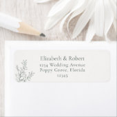 Minimal Sage Green Botanical Address Label (Insitu)
