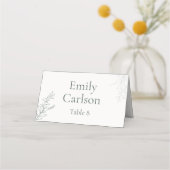 Minimal Sage Green Botanical Place Card Platzkarte (Rückseite)