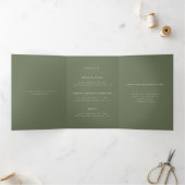 Minimal Sage Green Multi-Event Hochzeit Einladung (Innenseite)