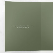 Minimal Sage Green Multi-Event Hochzeit Einladung (Innen Erste Seite)