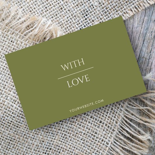 Minimal Sage Green Small Business Vielen Dank Visitenkarte